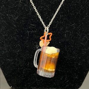 Root Beer Float Mug Pendant Necklace